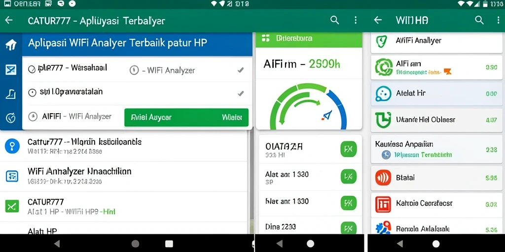 Antarmuka CATUR777 yang menampilkan analisis koneksi WiFi secara real-time.