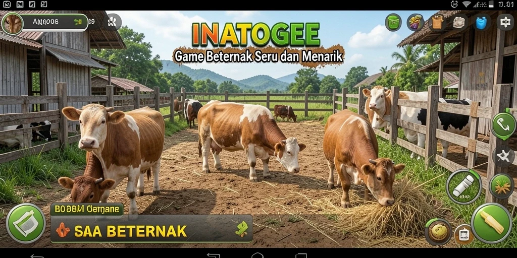 Tampilan antarmuka gameplay <strong>INATOGEL</strong> dengan fitur Beternak yang menarik.