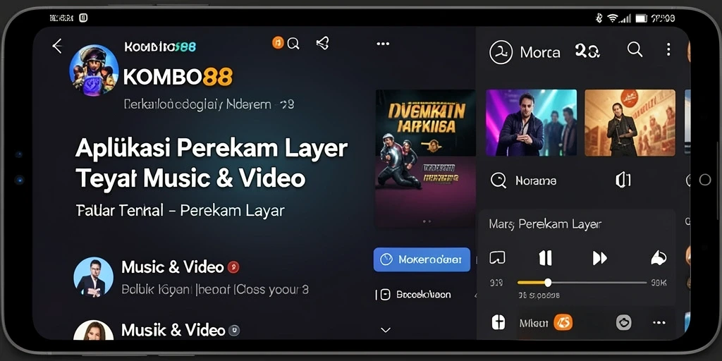Antarmuka KOMBO88 yang sederhana dan intuitif untuk perekaman layar.