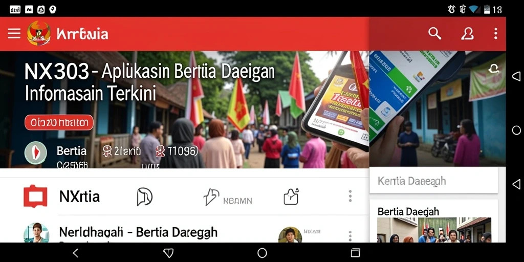 Tampilan antarmuka aplikasi NX303 yang informatif dan menarik.